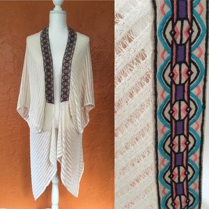 🎉BOGO🎉Flying Tomato Embroidered Duster Cardigan